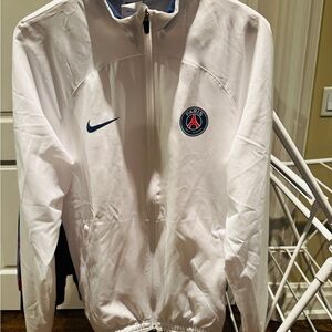 Nike PSG Paris Saint Germain Soccer White Jacket